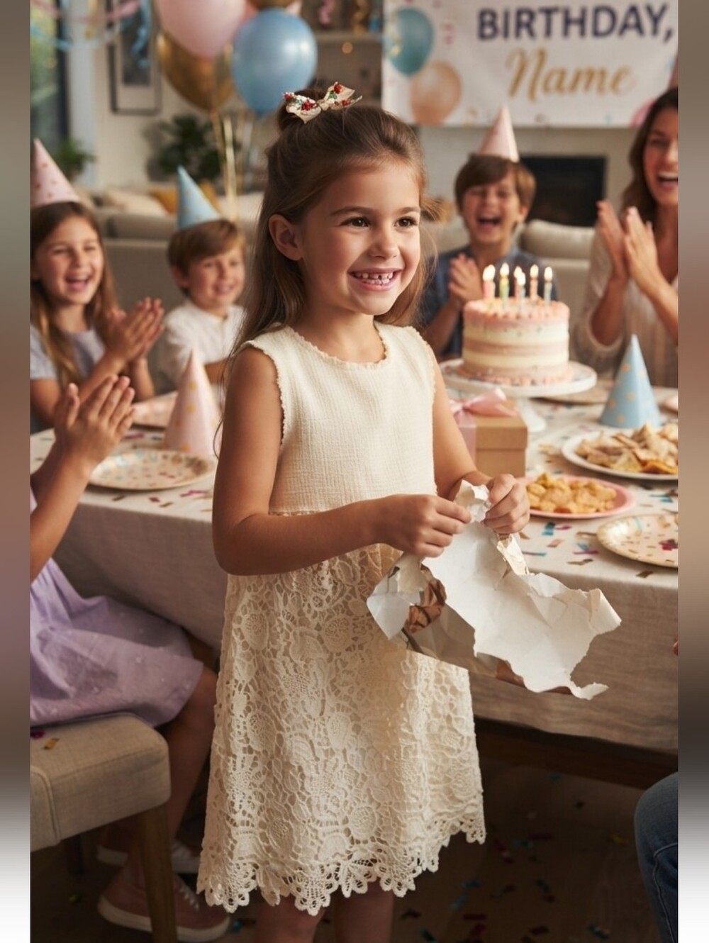 Dolce & Gabbana Cream Lace Overlay Sleeveless Dress 3